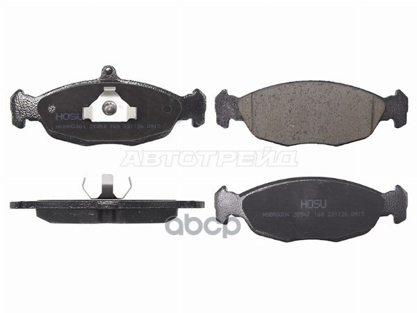Колодки тормозные (Спереди) Chevrolet Lanos 05-09 / Daewoo Lanos 97-08 HOSU арт. HSBR0304