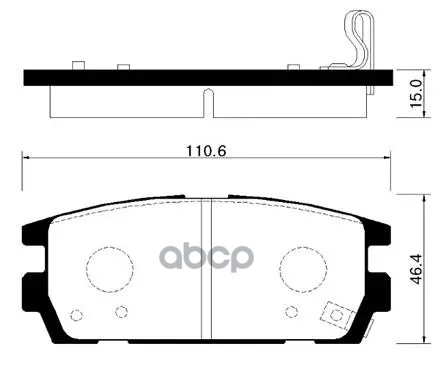 Колодки Тормозные Дисковые Задн Hyundai: Terracan 01- HSB арт. HP0023