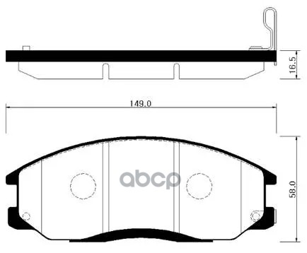 Колодки Тормозные Дисковые Передн Hyundai: Santa Fe 00-05  Ssangyong: Actyon 06-, Kyron 05-  Kia: Sorento 03-09, Amanti 04-06...