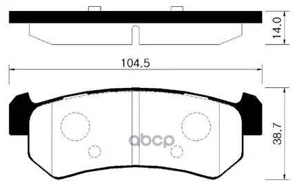 Колодки Тормозные Дисковые Задн Chevrolet: Lacetti 02-, Optra 04-06  Daewoo: Lacetti 04-, Nubira 97-  Suzuki: Forenza 04-06 H...