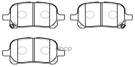 Колодки Тормозные Дисковые Передн Lexus: Es300 96-02, Rx300 99-02  Toyota: Avalon 98-05, Camry 96-01, Previa 00-, Solara 99-0...