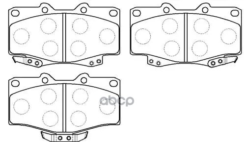 Колодки Тормозные Дисковые Передн Toyota: 4 Runner 96-02, Tacoma 95-06, Hilux 88-02, Land Cruiser 90-02, Prado 96-03  Vw: Tar...