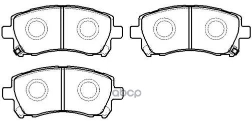 Колодки Тормозные Дисковые Передн Subaru: Forester 97-02, Impreza 96-04, Legacy 96-03, Outback 00-02 HSB арт. HP5044