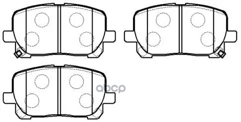 Колодки Тормозные Дисковые Toyota: Corolla 03-  Matrix 03-  04-03 Pontiac HSB арт. HP5097