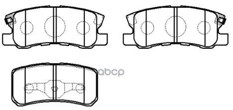 Колодки Тормозные Дисковые Задн Mitsubishi: Pajero, Montera 00-, Grandis 04- HSB арт. HP5139