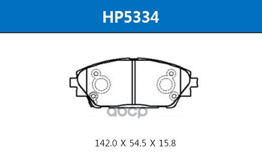 Колодки Тормозные Дисковые Передние Mazda 3 13- HSB арт. HP5334