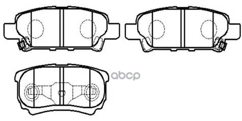 Колодки Тормозные Дисковые Задн Dodge: Caliber 06 -  Mitsubishi: Lancer Vi 95 -, Lancer 03 -, Outlander 03 - HSB арт. HP8302