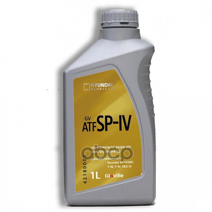 Масло Трансмиссионное Gv Atf Sp-Iv 1Л. HYUNDAI Gloville арт. 42180001