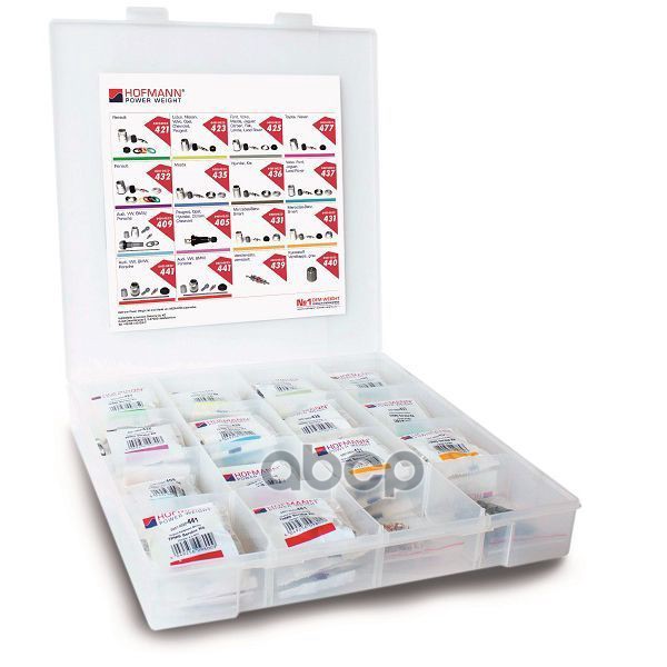 Набор Ремкомплектов Для Датчиков Давления В Шинах (Tpms), В Пластиковом Кейсе Hofmann Power Weight арт. 0401-0022-450