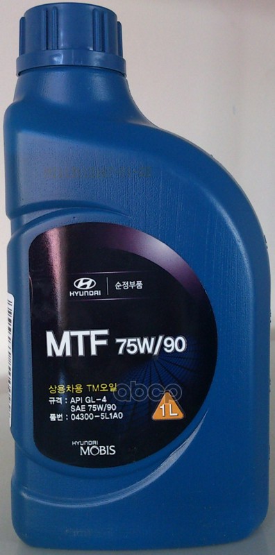 Масло трансмиссионное синтетическое HYUNDAI/KIA Gear Oil 75W-90 1л 04300-5L1A0 Hyundai-KIA арт. 04300-5L1A0