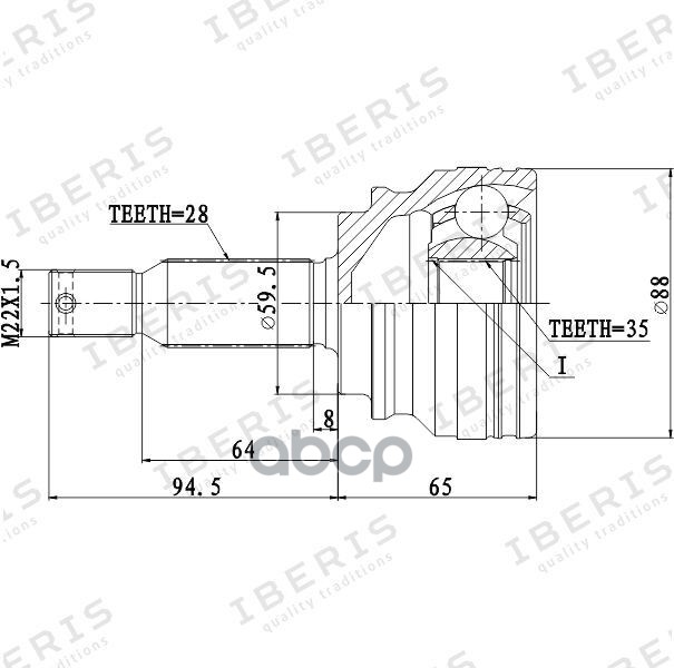 Шрус Наружный IBERIS арт. IB6099