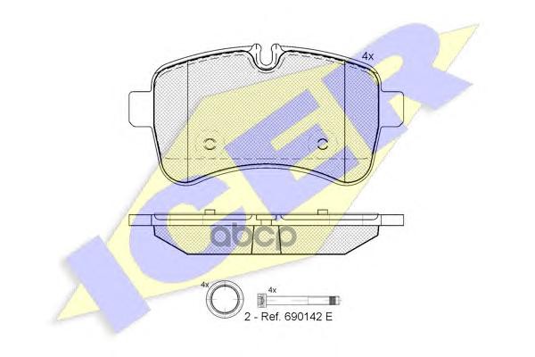 Колодки торм. IVECO DAILY III  29  35  40  45  50  60  65(06-) Icer арт. 141837