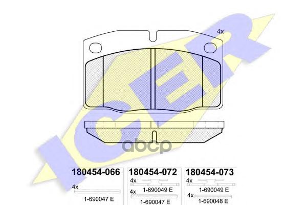 Колодки передние 8кл ICER 180454 Icer арт. 180454
