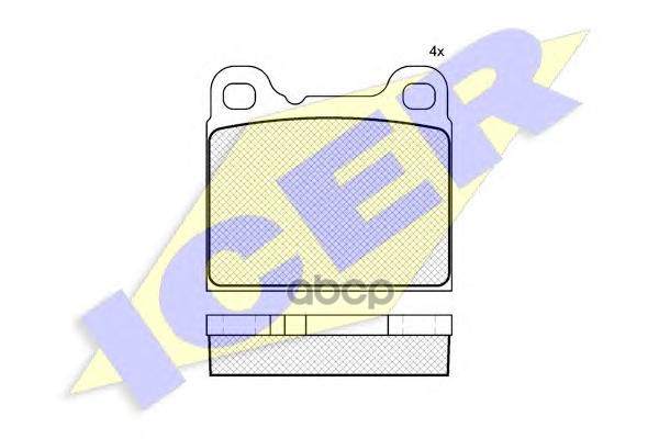 Колодки Задние Volvo 850/C70/S70/V70 V2.0/2.3/2.4/2.5 Icer 180890 Icer арт. 180890