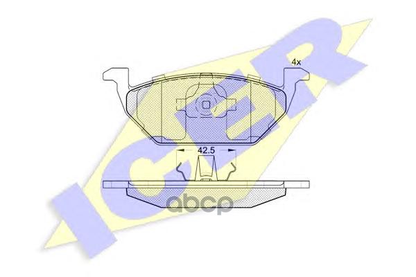 Колодки торм.дисковые Icer арт. 181184
