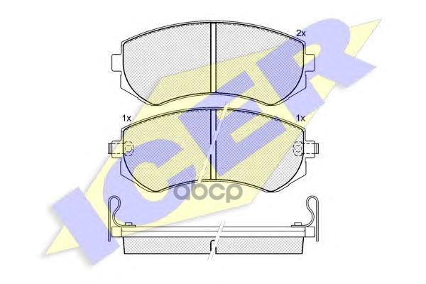 Колодки торм.дисковые Icer арт. 181300