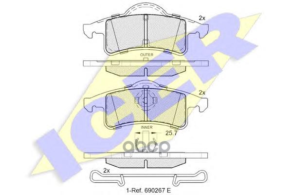 Колодки торм.диск. Cherokee II Icer арт. 181399