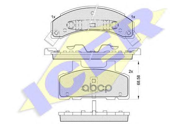 Колодки торм. дисковые Icer арт. 181414