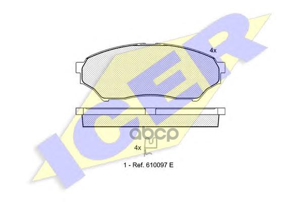 Колодки Передние Mitsubishi Pagero Pinin Icer 181443 Icer арт. 181443