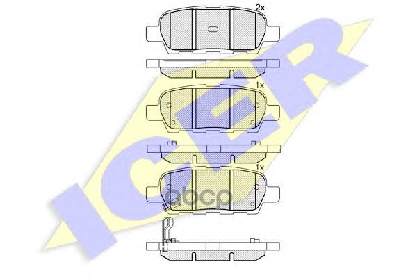 Колодки торм.диск. Qashqai  X-Trail Icer арт. 181509