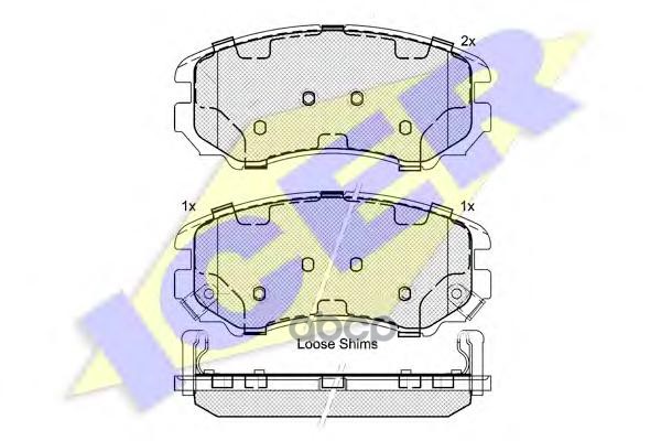 Колодки Передние 17.5 Hyundai Tucson/Sonata/Elantra Kia Sportage/Magenti Icer 181644 Icer арт. 181644