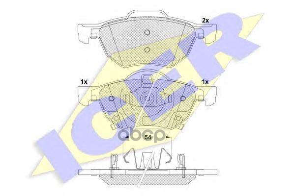 Колодки торм. диск. пер. Accord VIII Icer арт. 181695