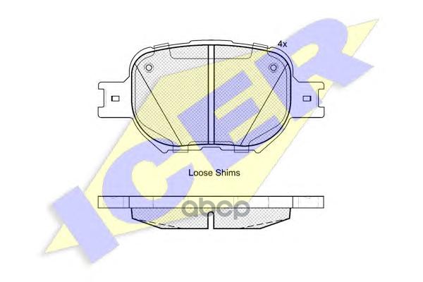 Колодки торм.дисковые Icer арт. 181704