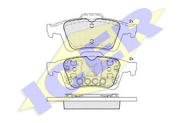 Колодки Торм. Дисковые Задн. Mazda 3 (-2014)  Volvo S40 (-2012) Icer арт. 181743