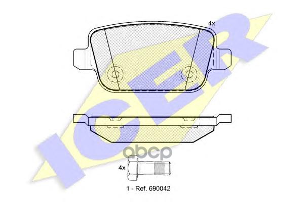 колодки тормозные задние  Landrover Freelander 2  2.2TD 4/3.2 Icer арт. 181801