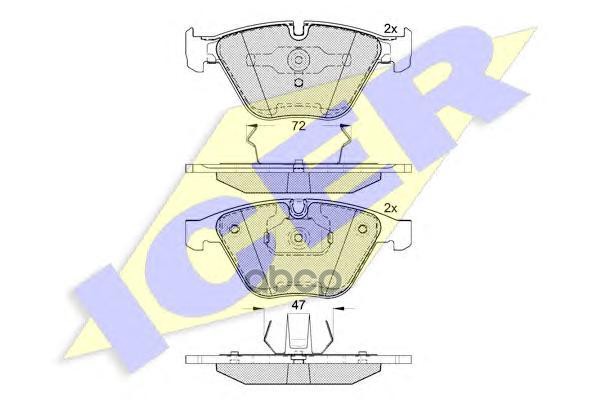 Колодки торм. дисковые BMW 3 серии 2004-2013  X1 (E84) 2009-2015 Icer арт. 181814