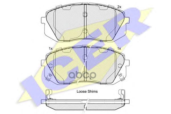 Колодки Торм. Kia Carens Iii 2.0 Crdi  2.0 Cvvti(06-) Icer арт. 181826