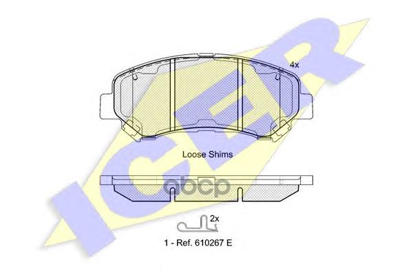 Колодки торм. диск. NISSAN Qashqai  X-Trail (T31) 07- Icer арт. 181834