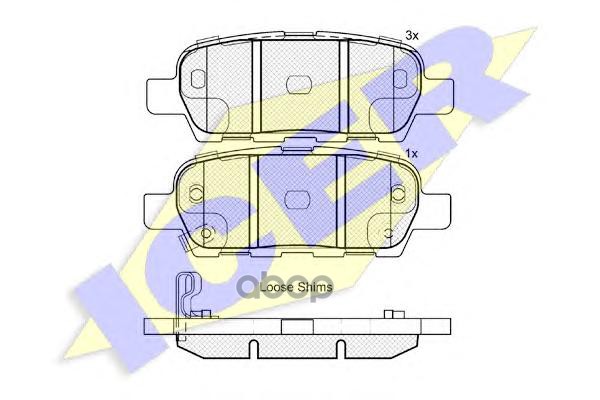 Колодки торм диск G35 Coupe/Sedan 3.5i V6 Icer арт. 181838