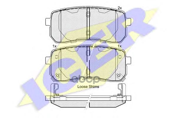 Колодки торм. KIA CARNIVAL III 2.7i V6  2.9 CRDi(06-) Icer арт. 181839