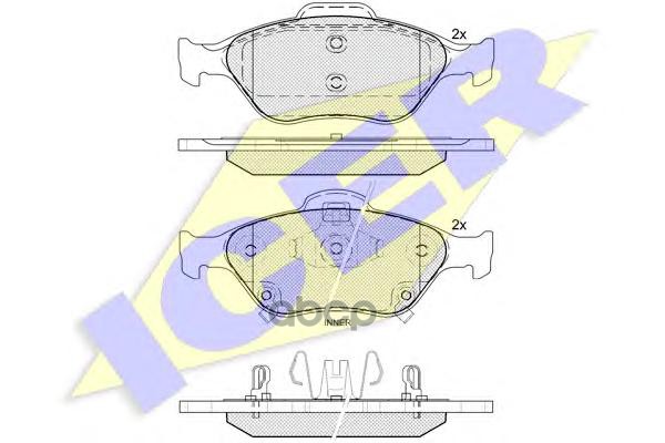 Колодки Передние Toyota Yaris Icer 181877 Icer арт. 181877