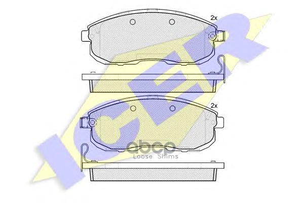 Колодки торм. диск. SX4 1.5i  1.6i VVT  1.9DDiS (06-) Icer арт. 181882