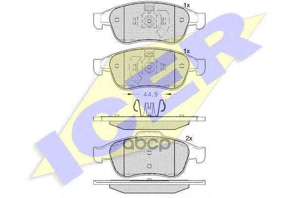 Колодки торм. диск. Fluence  Megane III Icer арт. 181915