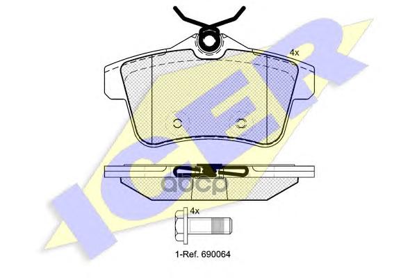 Колодки торм. дисковые Icer арт. 181928