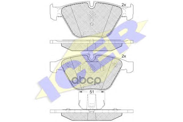 Колодки Торм. Дисковые Icer арт. 181940-203