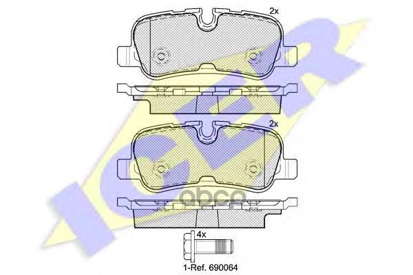 Колодки торм.диск. Range Rover Sport 3.0 TD  5.0 V8 05- Icer арт. 181946