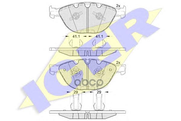 Колодки торм. пер. 7 (E65  E66) 760 i  Li Icer арт. 181972