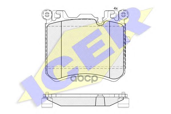 Колодки торм. дисковые BMW X5  X6 Icer арт. 181984