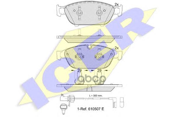 Колодки торм.диск. A8 4.2 FSI Quattro  4.2 TDI Quattro Icer арт. 181993