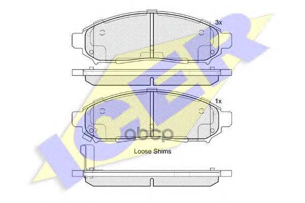 Колодки торм. диск. Pathfinder 2.5 dCi 4WD Icer арт. 182003