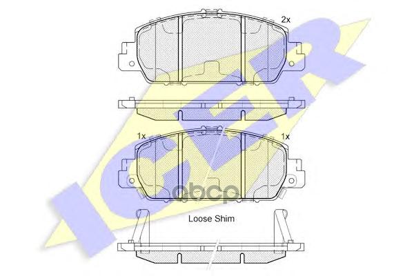 Колодки торм.дисковые Honda HR-V (15-) Icer арт. 182153