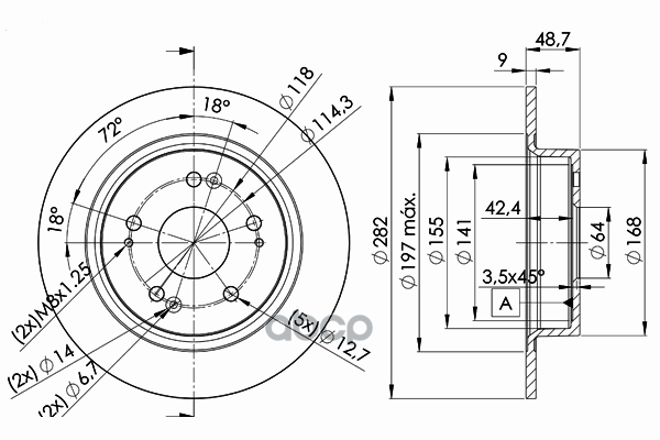 Диск Тормозной Задний Honda Accord 2.0-2.4 08 Icer 78Bd1258-2 Icer арт. 78BD1258-2