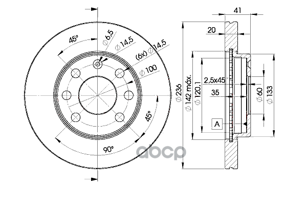 Диск Тормозной Передний 13" Daewoo 1.4-1.5  Op Ascc/Astf/Cora/B/Kade Невент Icer 78Bd1440-2 Icer арт. 78BD1440-2