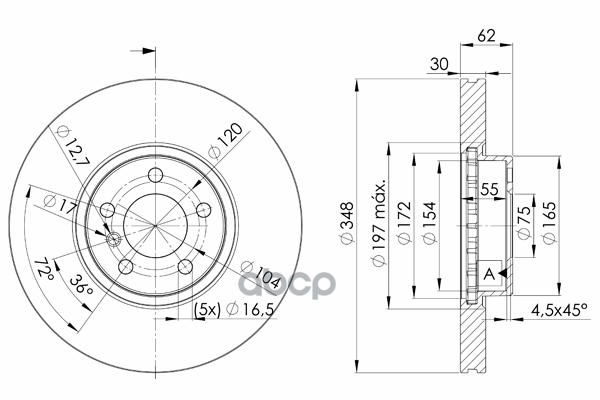 Диск тормозной Bmw X5 (07-) Icer арт. 78bd1986
