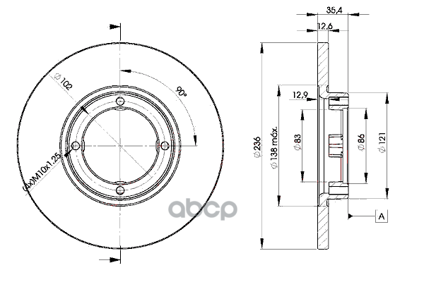 Диск Тормозной Передний Daewoo Matiz / Chevrolet Aveo Icer 78Bd4392-2 Icer арт. 78BD4392-2