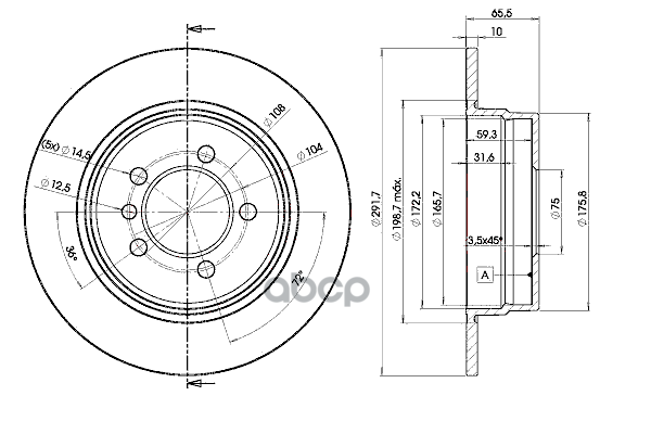 Диск тормозной задний ICER 78BD4647-2 Icer арт. 78BD4647-2